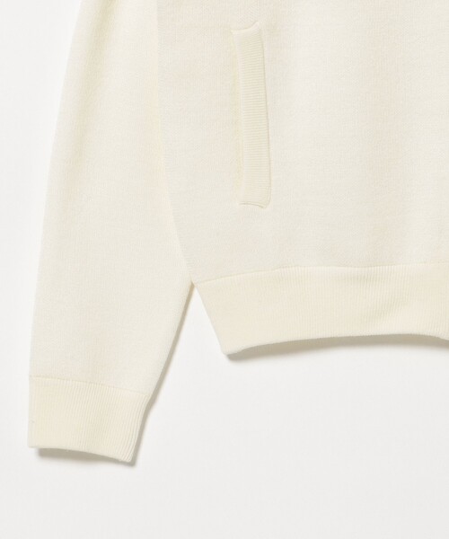 BEAMS GOLF（ビームスゴルフ）の「PURPLE LABEL / RETURN BRITISH フルジップ ニットブルゾン（ニット/セーター・レディース・ホワイト/ネイビー・LARGE/MEDIUM）」の20枚目の写真