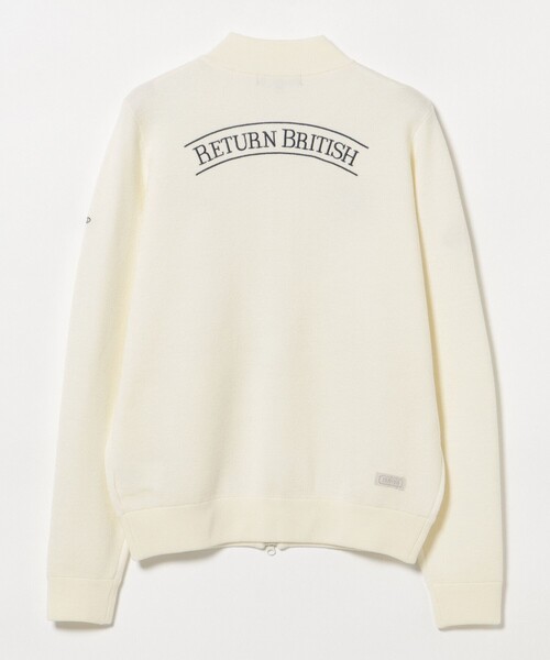 BEAMS GOLF（ビームスゴルフ）の「PURPLE LABEL / RETURN BRITISH フルジップ ニットブルゾン（ニット/セーター・レディース・ホワイト/ネイビー・LARGE/MEDIUM）」の21枚目の写真