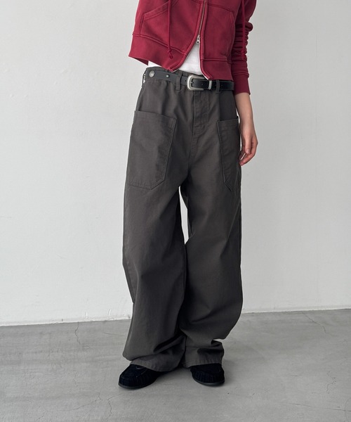 CANAL JEAN(キャナルジーン)の「choice_cnl フロントポケットストレートパンツ(その他パンツ・レディース・チャコールグレー・MEDIUM/SMALL)」の1枚目の写真