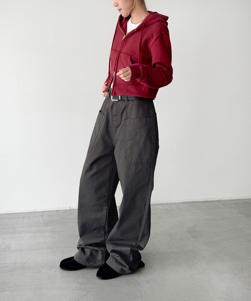 CANAL JEAN(キャナルジーン)の「choice_cnl フロントポケットストレートパンツ(その他パンツ・レディース・チャコールグレー・MEDIUM/SMALL)」の4枚目の写真