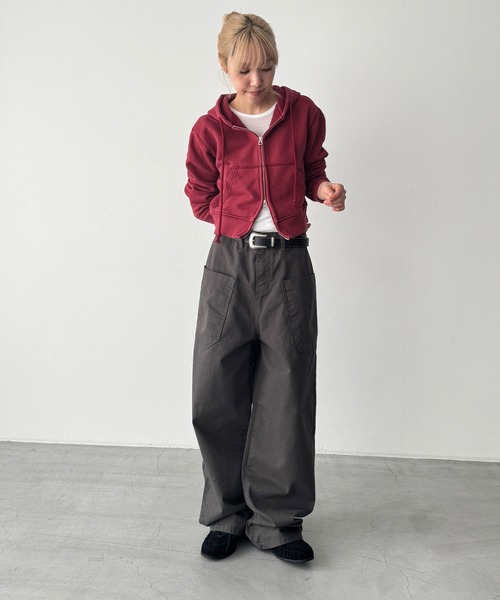 CANAL JEAN(キャナルジーン)の「choice_cnl フロントポケットストレートパンツ(その他パンツ・レディース・チャコールグレー・MEDIUM/SMALL)」の6枚目の写真