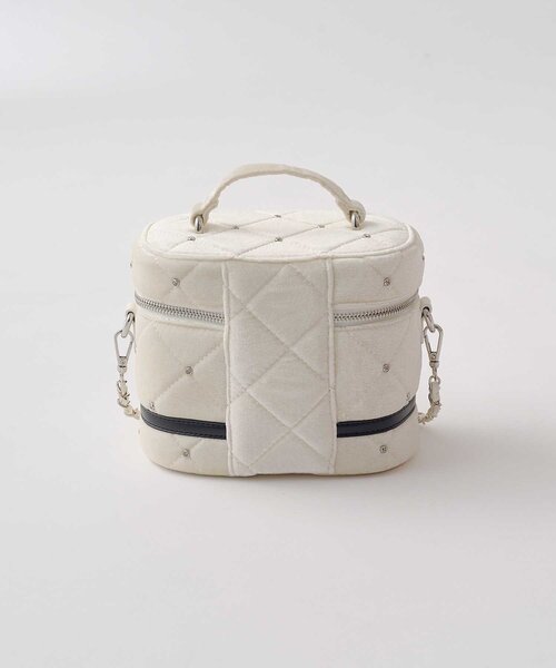 Belle Charme(ベルシャルム)の「【Belle Charme】Velour Quilted Ribbon Vanity(ショルダーバッグ・レディース・ピンク/オフホワイト/ブラック・FREE)」の11枚目の写真