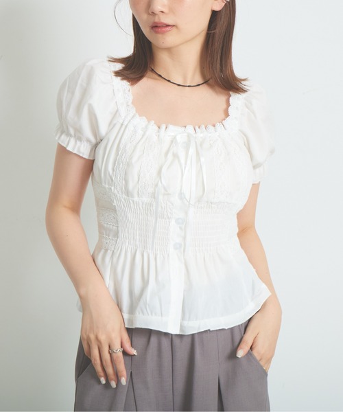 mul.（ムル）の「フリルネックカットソー（Tシャツ/カットソー・レディース・ホワイト・FREE）」の5枚目の写真