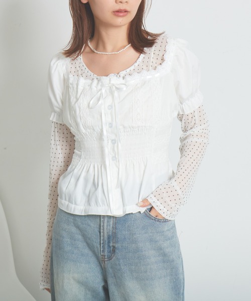 mul.（ムル）の「フリルネックカットソー（Tシャツ/カットソー・レディース・ホワイト・FREE）」の9枚目の写真