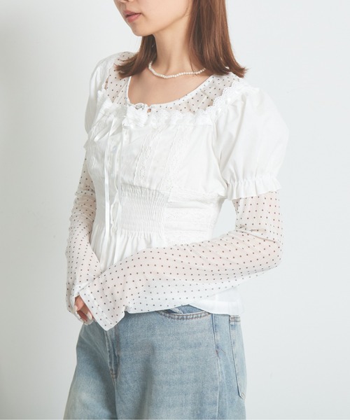mul.（ムル）の「フリルネックカットソー（Tシャツ/カットソー・レディース・ホワイト・FREE）」の12枚目の写真