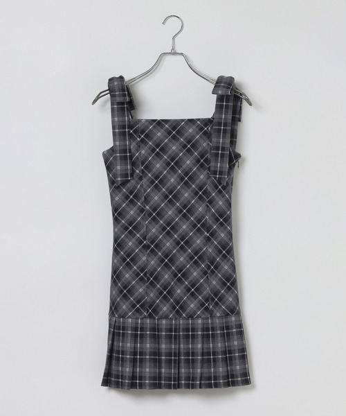 Heather(ヘザー)の「2WAYチェックコンパクトミニワンピース 1079883(ワンピース・レディース・ブラック系/グレー系/ブラウン系・FREE)」の14枚目の写真