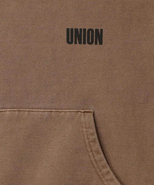 UNION（UNION TOKYO）（ユニオン）の「UNION TOKYO CORP HOOD ユニオントーキョー フーディ（パーカー・メンズ・グリーン/ブラウン・XL/L/M/S）」の5枚目の写真