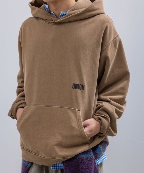 UNION（UNION TOKYO）（ユニオン）の「UNION TOKYO CORP HOOD ユニオントーキョー フーディ（パーカー・メンズ・グリーン/ブラウン・XL/L/M/S）」の13枚目の写真