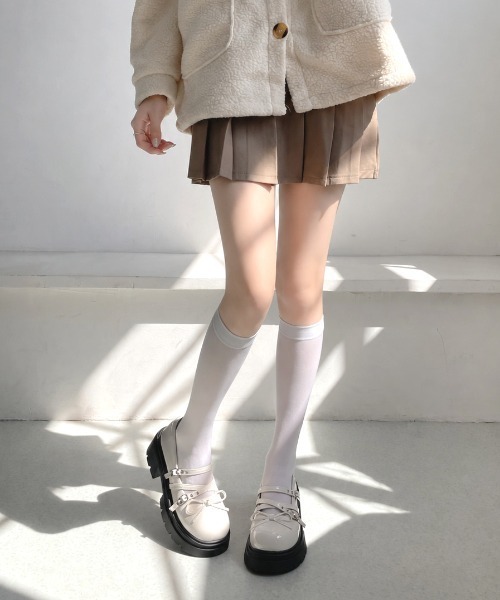 Shoes in Closet(シューズインクローゼット)の「【予約開始】+7.0cm 厚底 リボン 細ベルト メリージェーン パンプス 496(ドレスシューズ・レディース・ホワイト/ブラック・LL/L/M/S)」の5枚目の写真