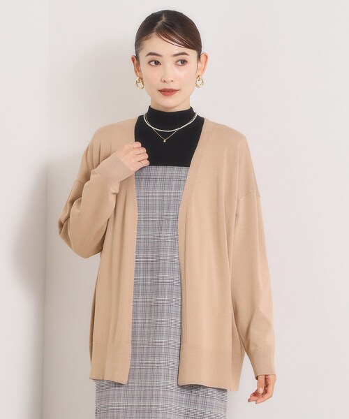 ITS'DEMO(イッツデモ)の「アンチピリング着流しニットカーディガン(カーディガン/ボレロ・レディース・ベージュ/ブラウン系その他/レッド系/ブラック・00)」の13枚目の写真