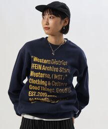 FFEIN（フェイン）の「【FFEIN(フェイン)】ヘビーウエイトヴィンテージロゴスウェット   スウェット クルーネック ワンポイント刺繍 裏起毛 ユニセックス ロゴ（スウェット）」
