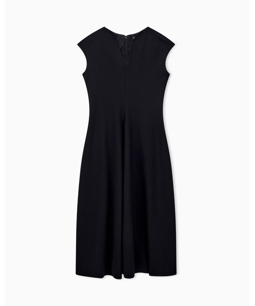 EMPORIO ARMANI(エンポリオアルマーニ)の「【エンポリオ アルマーニ】レギュラーフィット ノースリーブ Vネック ワンピース(ワンピース・レディース・ブラック・38/42/40)」の5枚目の写真