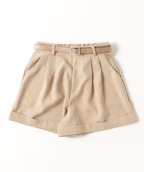Dream garden(ドリームガーデン)の「裾ロールアップショートパンツ ベルト付き2点セット(その他パンツ・レディース・ブラック/カーキ・L/S/M)」の2枚目の写真