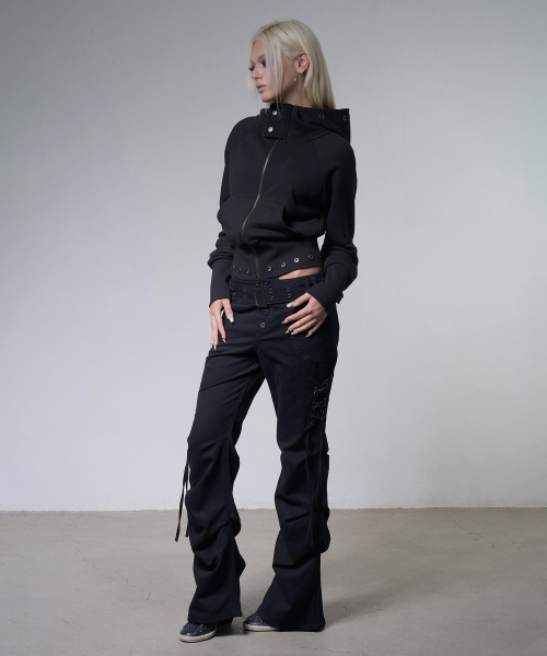 FANCY CLUB(ファンシークラブ)の「ベルト付きフレアシャーリングパンツ (BLACK) F26ZD468(その他パンツ・レディース・その他・SMALL/MEDIUM)」の12枚目の写真