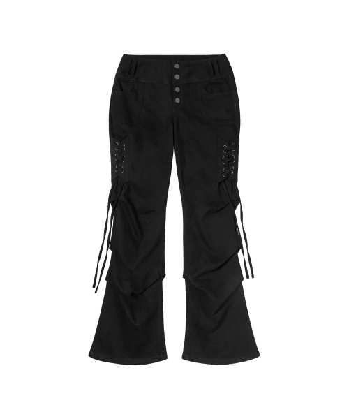 FANCY CLUB(ファンシークラブ)の「ベルト付きフレアシャーリングパンツ (BLACK) F26ZD468(その他パンツ・レディース・その他・SMALL/MEDIUM)」の9枚目の写真