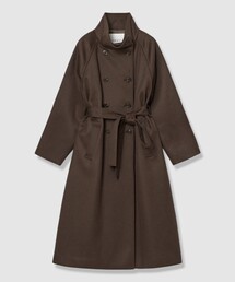 カシミヤ混スタンドダブルコート