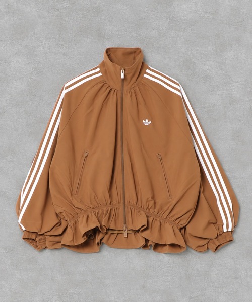 adidas(アディダス)の「【adidas/アディダス】ウエストギャザートラックジャケット/ジャージトップス(ジャージ・レディース・ブラウン/ブラック・M)」の2枚目の写真
