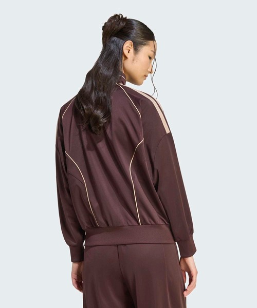 adidas(アディダス)の「スタジアム トリコット ルーズフィット トラックトップ / ジャージ / アディダス adidas(ジャージ・レディース・ブラウン・XX-LARGE/LARGE/MEDIUM/SMALL/X-LARGE)」の2枚目の写真