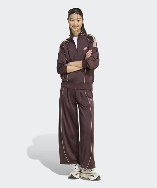 adidas(アディダス)の「スタジアム トリコット ルーズフィット トラックトップ / ジャージ / アディダス adidas(ジャージ・レディース・ブラウン・XX-LARGE/LARGE/MEDIUM/SMALL/X-LARGE)」の5枚目の写真