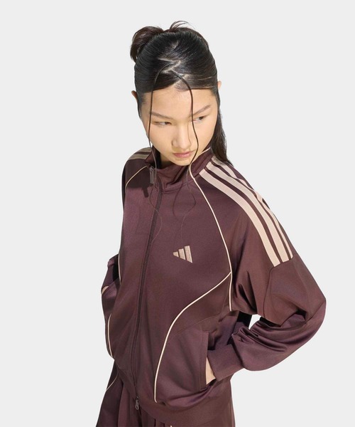 adidas(アディダス)の「スタジアム トリコット ルーズフィット トラックトップ / ジャージ / アディダス adidas(ジャージ・レディース・ブラウン・XX-LARGE/LARGE/MEDIUM/SMALL/X-LARGE)」の3枚目の写真