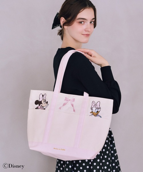 Disney(ディズニー)の「ミッキーアンドフレンズ/マルチポケットトート(トートバッグ・レディース・ブラウン/ブラック/ピンク・FREE)」の3枚目の写真