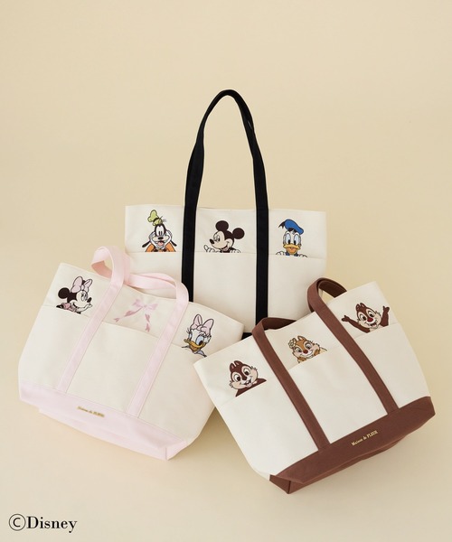 Disney(ディズニー)の「ミッキーアンドフレンズ/マルチポケットトート(トートバッグ・レディース・ブラウン/ブラック/ピンク・FREE)」の4枚目の写真