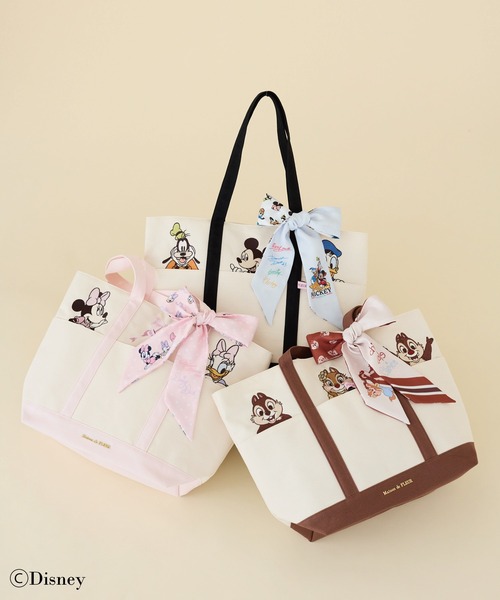 Disney(ディズニー)の「ミッキーアンドフレンズ/マルチポケットトート(トートバッグ・レディース・ブラウン/ブラック/ピンク・FREE)」の12枚目の写真