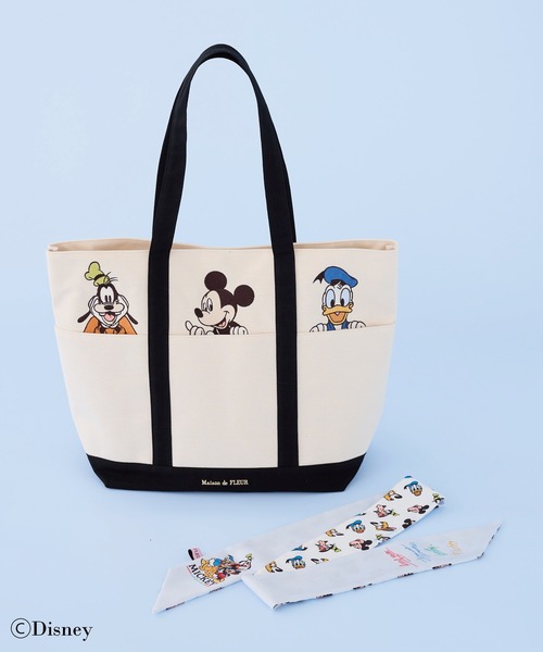 Disney(ディズニー)の「ミッキーアンドフレンズ/マルチポケットトート(トートバッグ・レディース・ブラウン/ブラック/ピンク・FREE)」の6枚目の写真