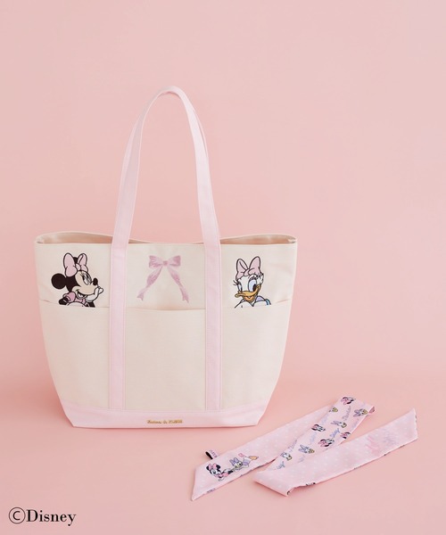 Disney(ディズニー)の「ミッキーアンドフレンズ/マルチポケットトート(トートバッグ・レディース・ブラウン/ブラック/ピンク・FREE)」の7枚目の写真
