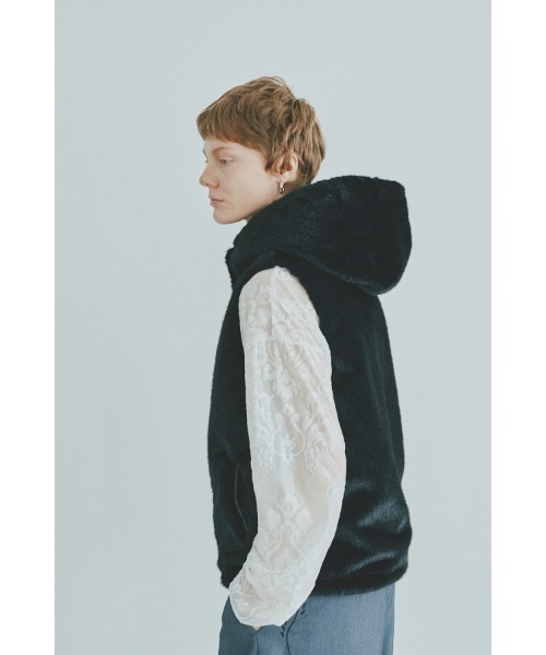 Muel Chic(ミュエルシック)の「Haze fur vest ヘイズファーベスト(その他アウター・レディース・ブラウン/グレー/ブラック・FREE)」の22枚目の写真