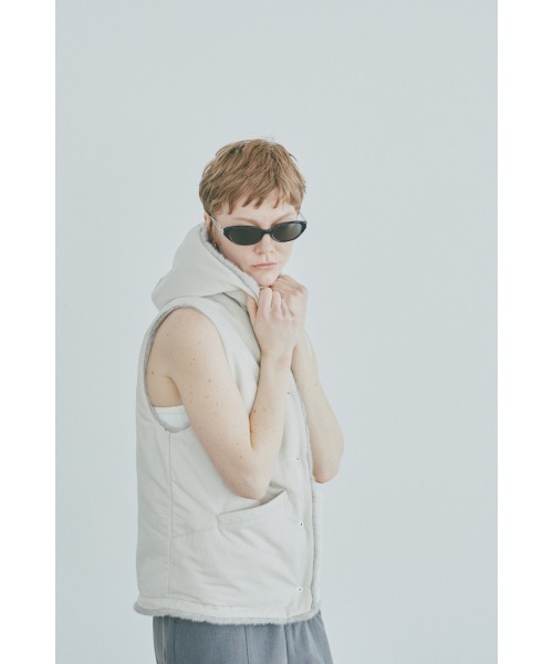 Muel Chic(ミュエルシック)の「Haze fur vest ヘイズファーベスト(その他アウター・レディース・ブラウン/グレー/ブラック・FREE)」の11枚目の写真