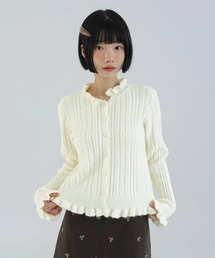 ウェーブフリルニットカーディガン/2026 AW COLLECTION