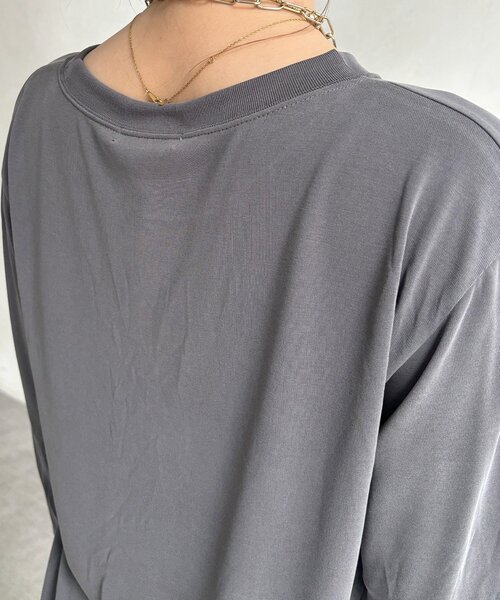 DouDou(ドゥドゥ)の「ビンテージフィブリルTEE(Tシャツ/カットソー・レディース・オフホワイト/チャコールグレー/ブラック・FREE)」の22枚目の写真