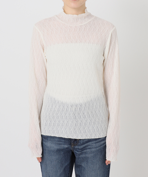 Spick & Span(スピックアンドスパン)の「シュリンクレースハイネックプルオーバー(Tシャツ/カットソー・レディース・ホワイト系その他/ブラック・FREE)」の19枚目の写真