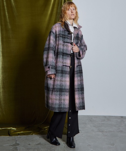 MAISON SPECIAL(メゾンスペシャル)の「【26WINTER PRE-ORDER】Duffle Muffler Coat/ダッフルマフラーコート(ダッフルコート・レディース・ブラック/ブルー/マルチ・FREE)」の4枚目の写真