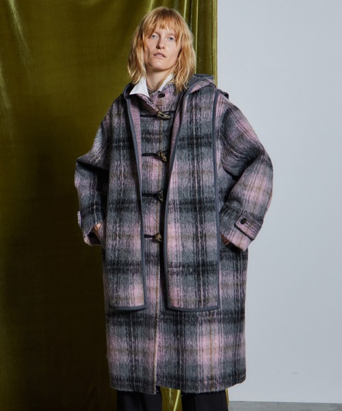MAISON SPECIAL(メゾンスペシャル)の「【26WINTER PRE-ORDER】Duffle Muffler Coat/ダッフルマフラーコート(ダッフルコート・レディース・ブラック/ブルー/マルチ・FREE)」の7枚目の写真