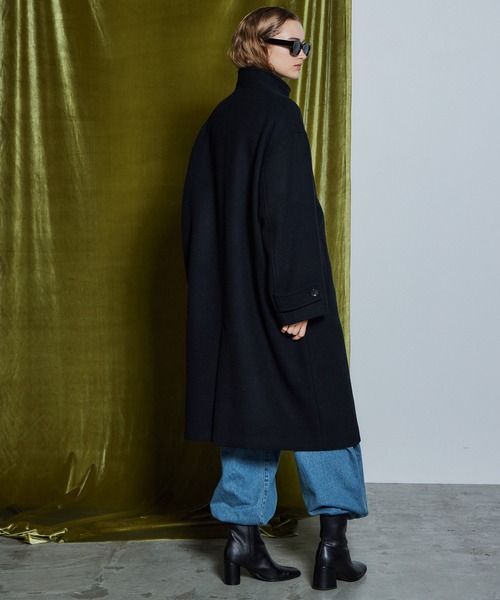 MAISON SPECIAL(メゾンスペシャル)の「【26WINTER PRE-ORDER】Duffle Muffler Coat/ダッフルマフラーコート(ダッフルコート・レディース・ブラック/ブルー/マルチ・FREE)」の13枚目の写真