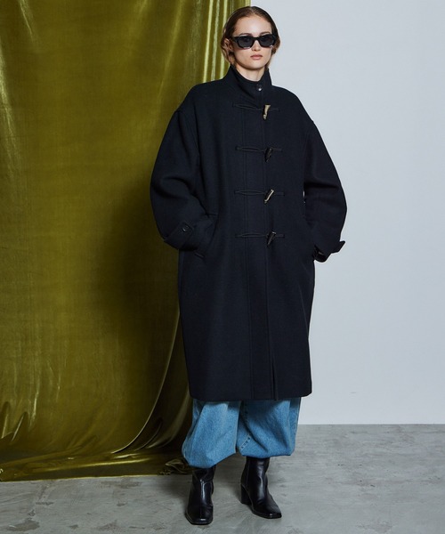 MAISON SPECIAL(メゾンスペシャル)の「【26WINTER PRE-ORDER】Duffle Muffler Coat/ダッフルマフラーコート(ダッフルコート・レディース・ブラック/ブルー/マルチ・FREE)」の14枚目の写真
