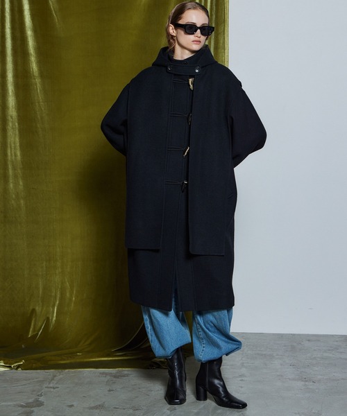MAISON SPECIAL(メゾンスペシャル)の「【26WINTER PRE-ORDER】Duffle Muffler Coat/ダッフルマフラーコート(ダッフルコート・レディース・ブラック/ブルー/マルチ・FREE)」の15枚目の写真