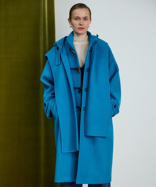 MAISON SPECIAL(メゾンスペシャル)の「【26WINTER PRE-ORDER】Duffle Muffler Coat/ダッフルマフラーコート(ダッフルコート・レディース・ブラック/ブルー/マルチ・FREE)」の18枚目の写真