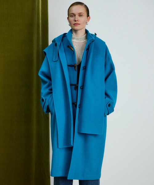 MAISON SPECIAL(メゾンスペシャル)の「【26WINTER PRE-ORDER】Duffle Muffler Coat/ダッフルマフラーコート(ダッフルコート・レディース・ブラック/ブルー/マルチ・FREE)」の19枚目の写真