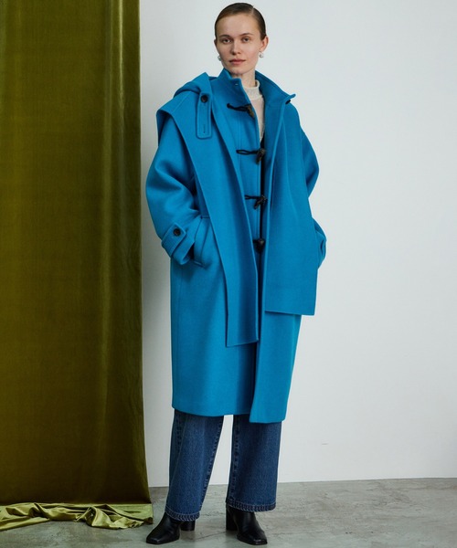 MAISON SPECIAL(メゾンスペシャル)の「【26WINTER PRE-ORDER】Duffle Muffler Coat/ダッフルマフラーコート(ダッフルコート・レディース・ブラック/ブルー/マルチ・FREE)」の21枚目の写真
