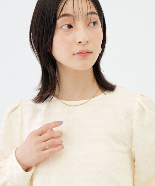 NOLLEY’S(ノーリーズ)の「ウォッシャブルドットカットジャガードブラウス(シャツ/ブラウス・レディース・ブラック/オフホワイト・38)」の3枚目の写真