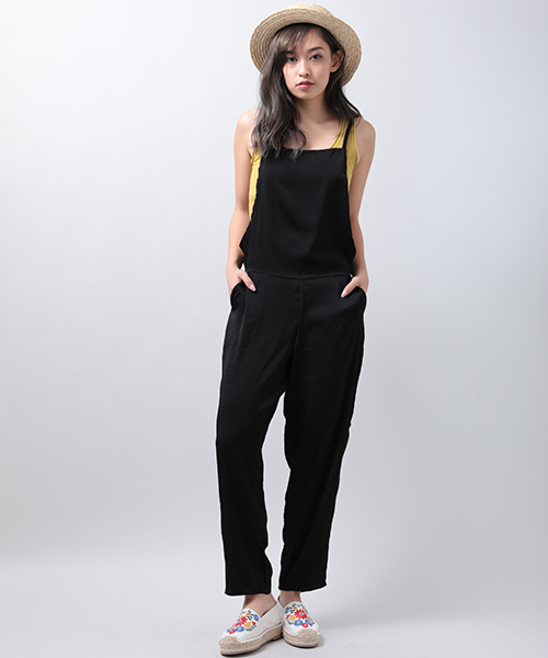 Denime（ドゥニーム）の「ルーズサロペット（サロペット/オーバーオール・レディース・ブラック/グレー・FREE）」の16枚目の写真