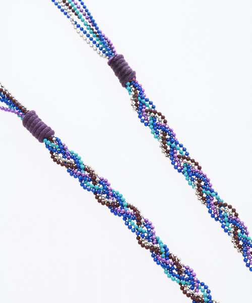 チャイハネ（チャイハネ）の「【チャイハネ】ボールチェーンフリンジロングネックレス（ネックレス・レディース・ブラウン/シルバー/パープル・FREE）」の8枚目の写真