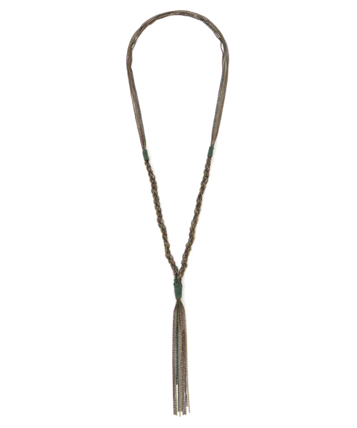 チャイハネ（チャイハネ）の「【チャイハネ】ボールチェーンフリンジロングネックレス（ネックレス・レディース・ブラウン/シルバー/パープル・FREE）」の12枚目の写真