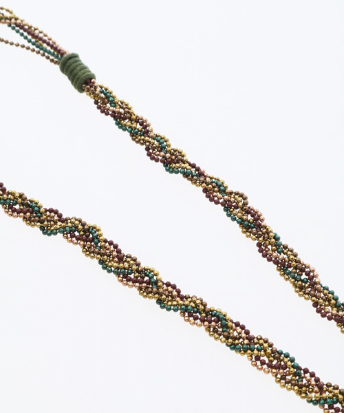 チャイハネ（チャイハネ）の「【チャイハネ】ボールチェーンフリンジロングネックレス（ネックレス・レディース・ブラウン/シルバー/パープル・FREE）」の6枚目の写真