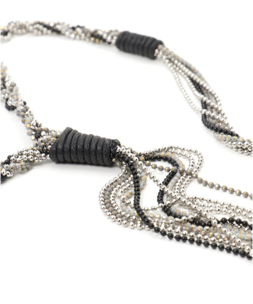 チャイハネ（チャイハネ）の「【チャイハネ】ボールチェーンフリンジロングネックレス（ネックレス・レディース・ブラウン/シルバー/パープル・FREE）」の11枚目の写真