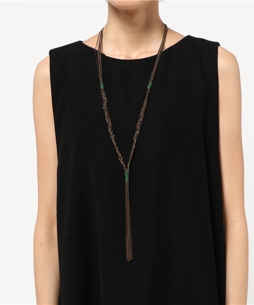 チャイハネ（チャイハネ）の「【チャイハネ】ボールチェーンフリンジロングネックレス（ネックレス・レディース・ブラウン/シルバー/パープル・FREE）」の13枚目の写真