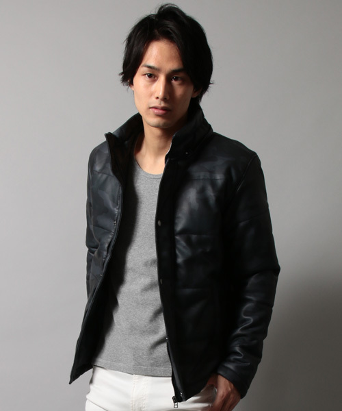 THE CASUAL(カジュアル)の「総柄PUフェイクファーフード脱着中綿ジャケット(その他アウター・メンズ・キナリ/チャコール/ネイビー/ブラック・L/XL/M)」の2枚目の写真
